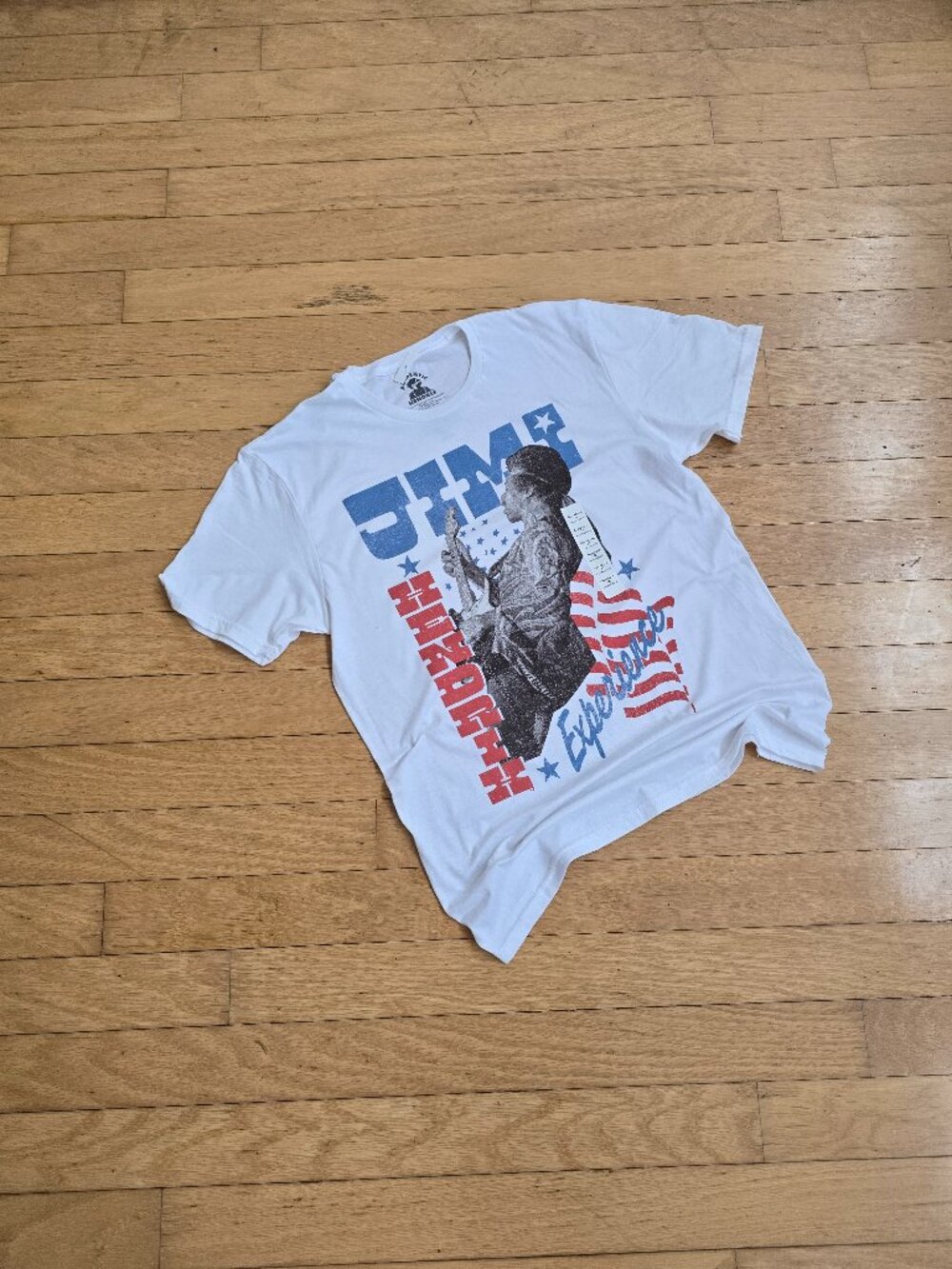 Jimi Hendrix Experience Vintage Style White Short Sleeve T-shirt | Men's M